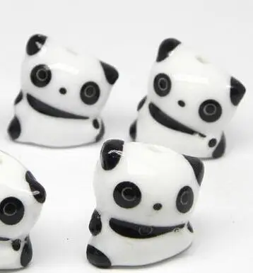 Porcelāna Pērles, 18x16MM ,DIY piederumi keramikas zaudēt krelles,dzīvnieku panda dizains, ko pārdod vienā maisiņā 20 gab