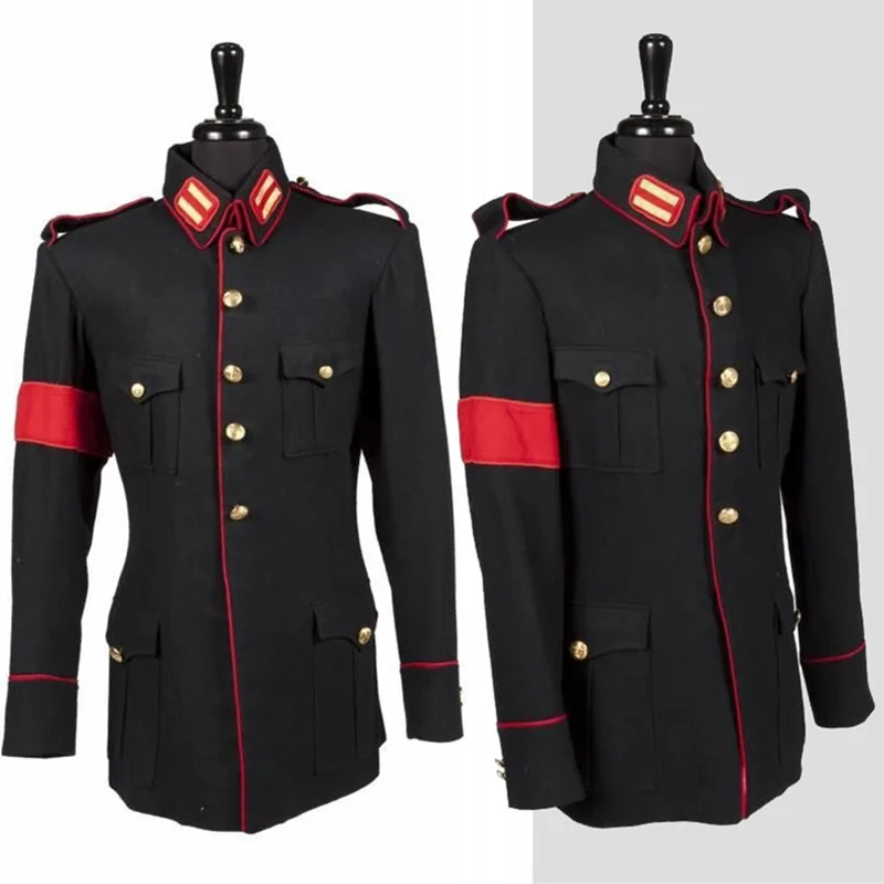 Reti Klasiskās Modes MJ MICHAEL JACKSON Kostīms Melnā Neformālās Militāro Vilnas Apģērbu Ziemas Jaka Outwear