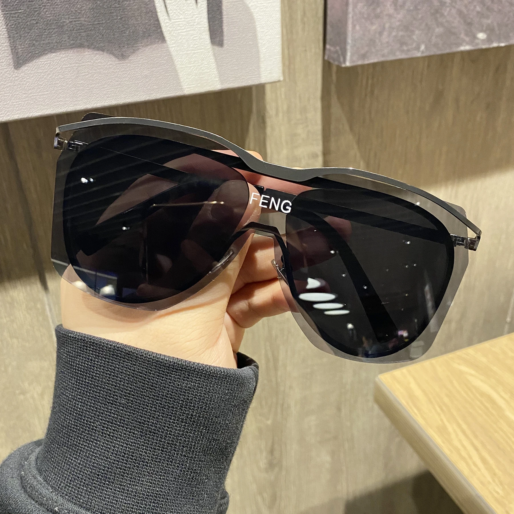 Rozā saulesbrilles sieviešu 2020. gadam, modes personība, lielas brilles rāmis luksusa zīmolu dizains, 5 krāsu saulesbrilles gafas de sol