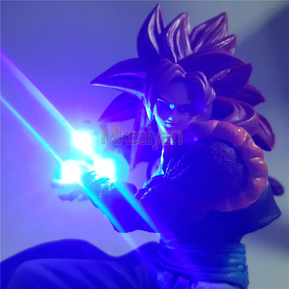 Rīcības Attēls Dragon Ball Z Son Goku Super Saiyan 4 Figura Dragon Ball Lamprar LED Gaismas Displejs DBZ Gogeta Goku Modelis Rotaļlietas
