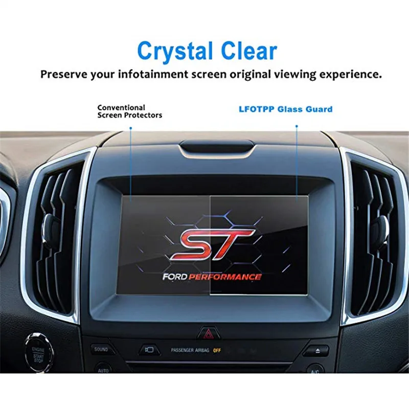 Rūdīta Stikla Navigācijas Izklaides Centrs Touch Screen Protector for Ford 2019 Malas SYNC 8-Collu 175x105 mm