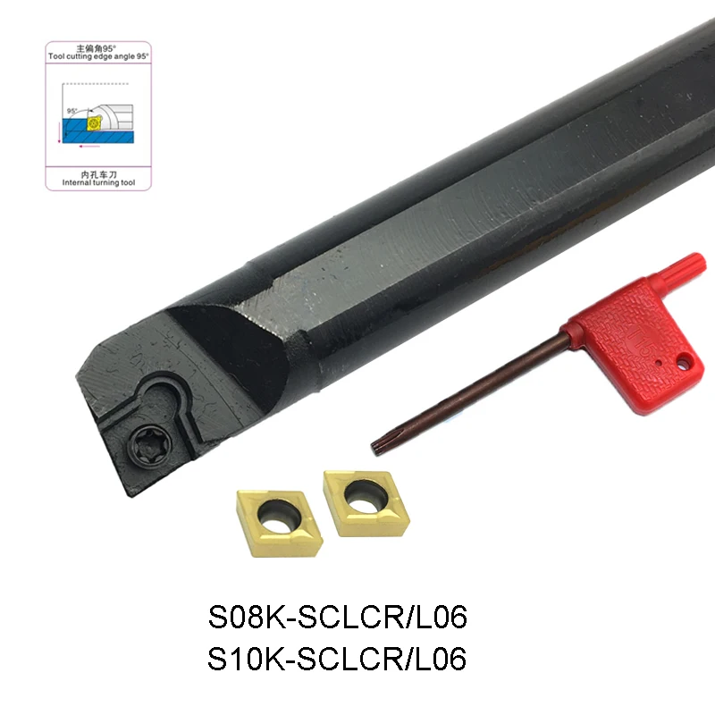 S08K-SCLCR06 S10K-SCLCR06 iekšējā virpošanas instrumentu turētāja griešanas instrumenti mini CNC virpu Apstrādes Centrs CCMT060204 CCMT