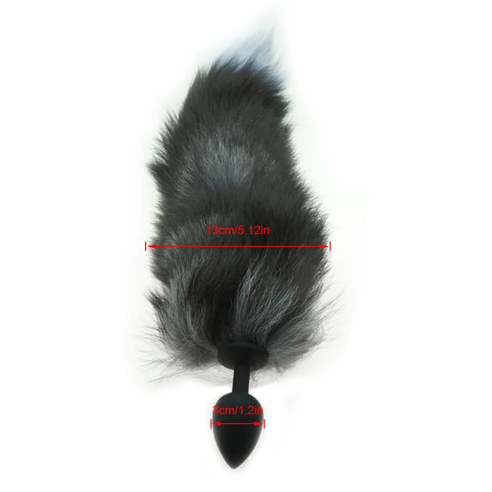 Silikona Butt Plug Black Fox Asti Anālais Plug Gluda Mākslīgās Kažokādas Fox Sunim Asti Pievienojiet Anālā Seksa Rotaļlietas Sievietēm Pieaugušo Seksa Spēles Produktu