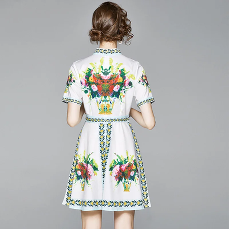 Skrejceļa Dizaina Kleita Vasaras Sieviešu Modes Īsām Piedurknēm tauriņu Plus Lieluma Baltas Gadījuma Kleitas, Sieviešu Elegants Slim Ceļa Kleita