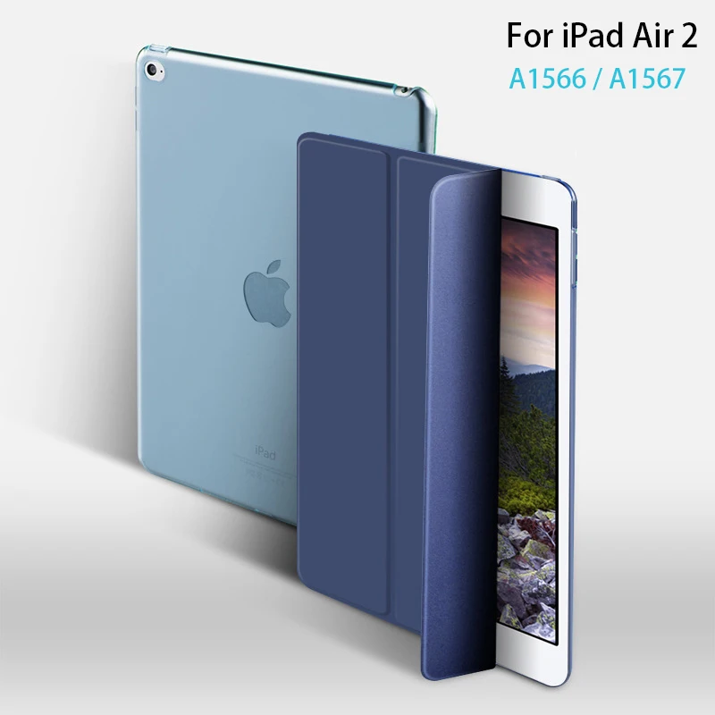 Smart Case for iPad 2 Gaisa seguma Magnētisko Slim PU Ādas Stāvēt Auto Miegs, grūti Pamosties gadījumos iPad 6 A1566 A1567