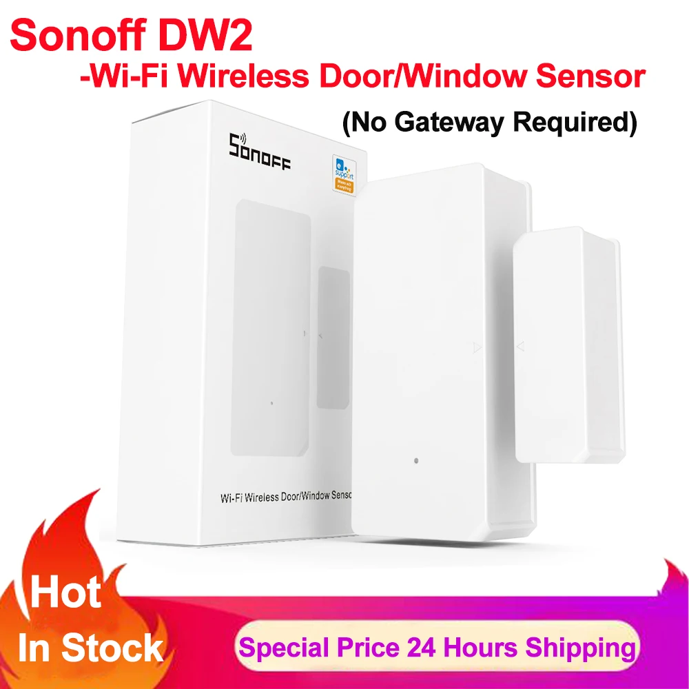 Sonoff DW2 Wifi Bezvadu Durvju Logu Sensors Smart Home Remote Control Saistība ar SONOFF Ierīce Nav Nepieciešama centrs Caur APP Ewelink