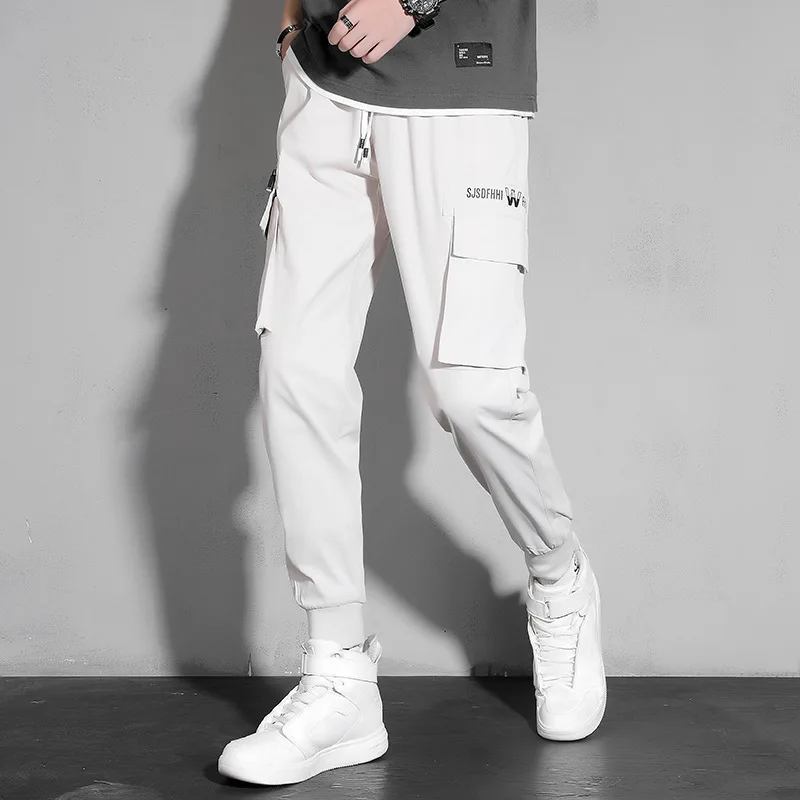 Streetwear Vīriešu Bikses Multi Kabatas Kravas Harēma vīriešu Bikses Hip Hop Gadījuma Vīrietis Joggers Bikses Joggers Bikses Vīriešu Darba Elsas