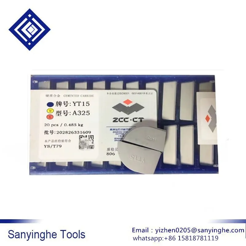 Sākotnējā ZCCCT A325 YG6 / YG8 / YW1 / YW2 / YT5 / YT14 / YT15 cnc karbīds metināšanai ievieto lodēts ielikt cnc tools (20pcs/daudz )