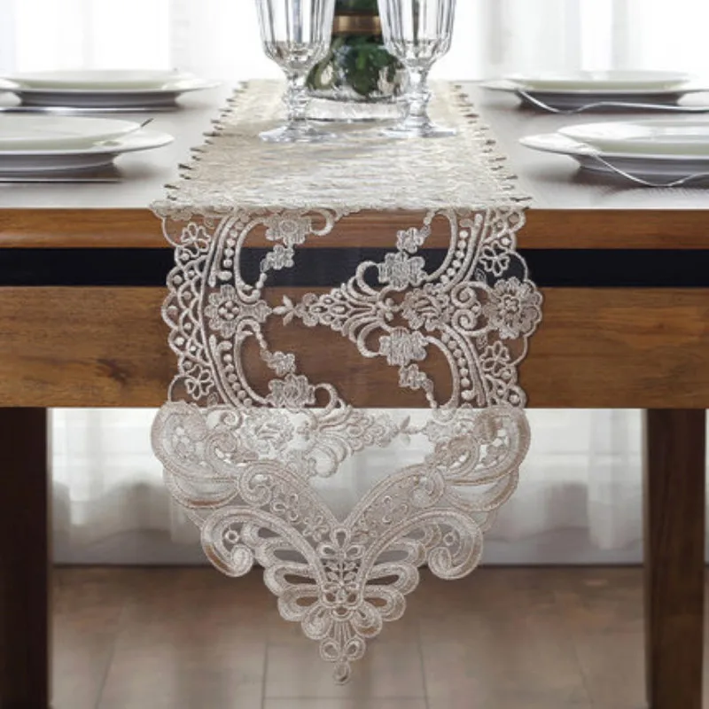 Top Luksusa Eiropas galda runner elegantu dekoratīvu mežģīņu galdauts romantiskiem klavieru vāku tējas galdauti pusdienu galda pārvalki