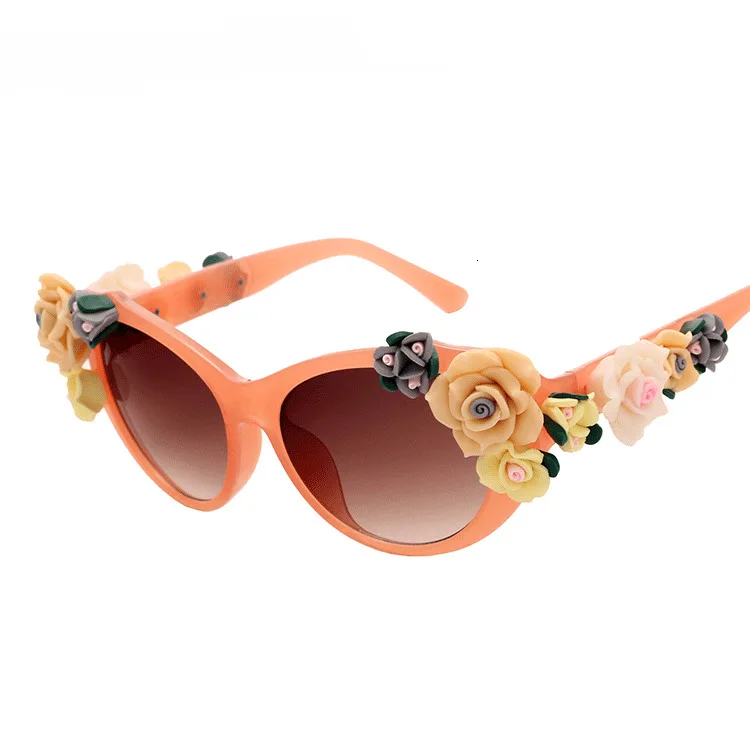 Trīsdimensiju Rozes Baroka Saulesbrilles Sieviešu Lentes Oculos Gafas De Sol Feminino Lunette Soleil Ziedi, Saules Brilles Mujer