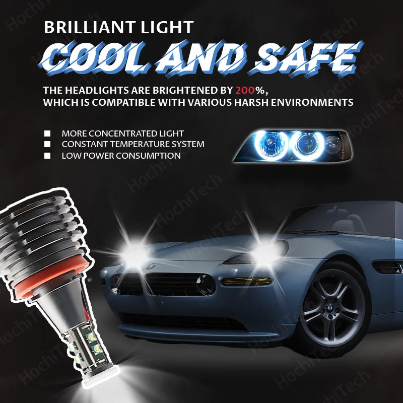 Ultra Spilgti Bezmaksas Kļūdas 3 gadu Garantija LED Marķieris h8 / h11 LED Angel Eyes Marķieri 160W BMW X Sērijas E70 X5 2007. - 2010. gadam