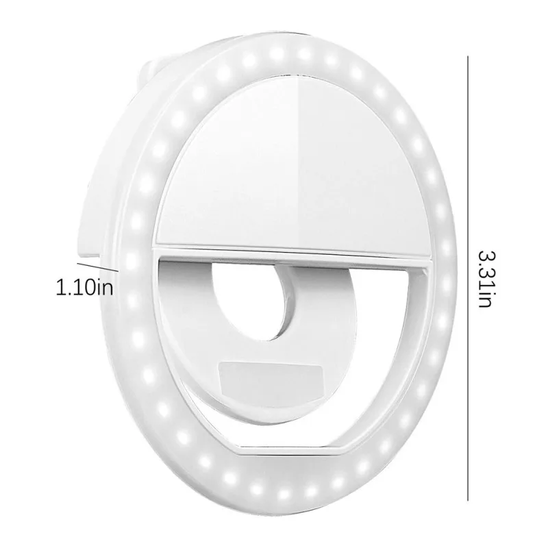 USB Uzlādes LED Selfie Ring Light for IPhone Papildu Apgaismojums Nakts Tumsu Selfie Uzlabot Tālruņiem Aizpildīt Gaismas
