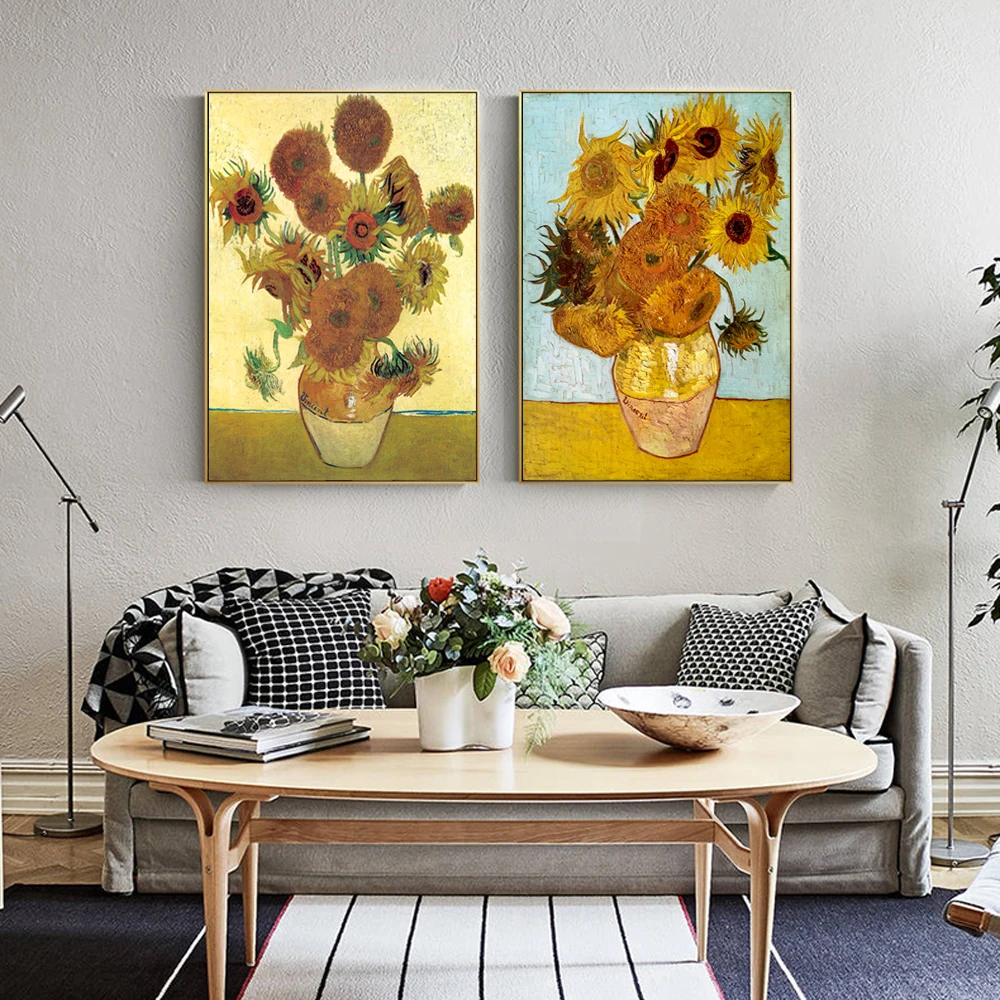 Van Gogs Krizantēmu Ziedi Audekls Mākslas Gleznas, Reprodukcijas Impresionisma Ziedu Audekls Mākslas Izdrukas, Lai Dzīvojamā Istaba Dekori