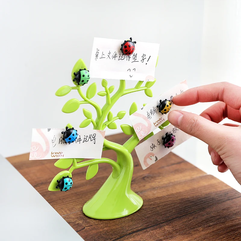 Vanzlife Radošo laimīgs koku mārīte magnēti foto klipu norāda mapi, ledusskapis, mikroviļņu magnētiskās uzlīmes