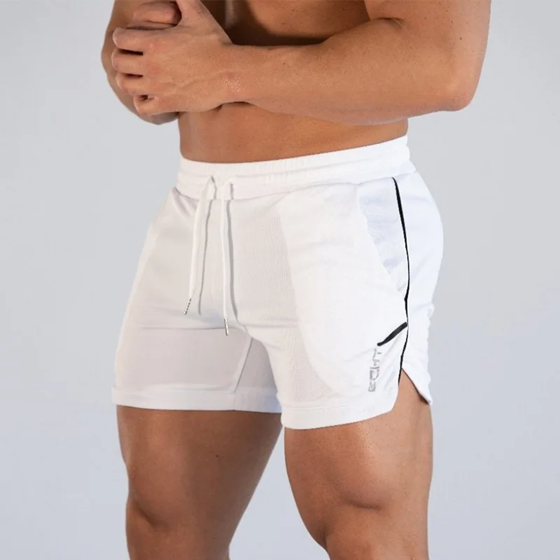 Vasarā jaunu vīriešu muskuļu fitness training šorti vīriešiem gadījuma modes sporta bikses, vasarā āra darbojas sporta vīriešu šorti