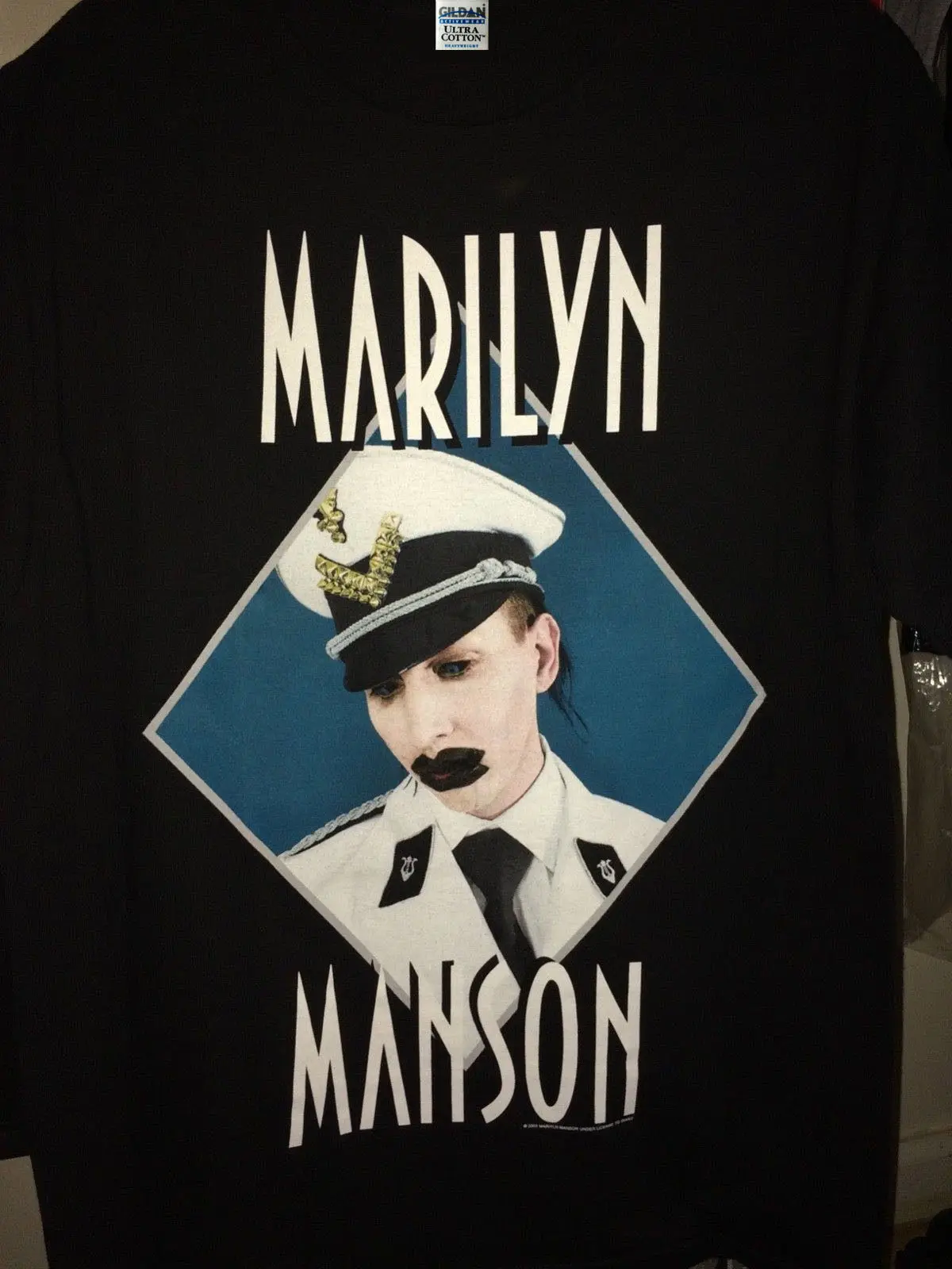 Vintage MARILYN MANSON t-krekls Grotesk Burlesk tour 2003 t-Krekls ASV Izmēru, T Kreklu Karsts Temats Vīriešiem ar Īsām Piedurknēm