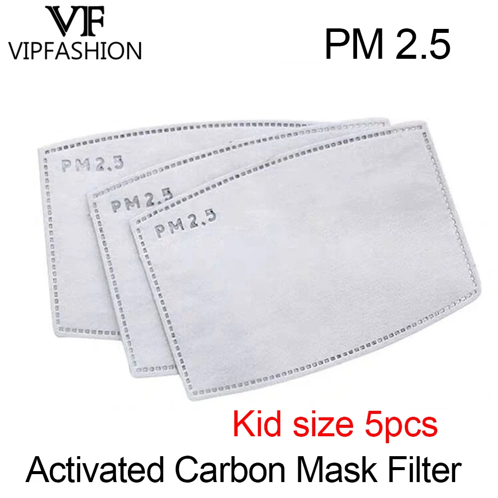 VIP FASHAION 6pcs/Daudz PM2.5 Filtru Pieaugušo Bērnu Mutes Maska Anti Dūmaka Maska Filtru Papīrs