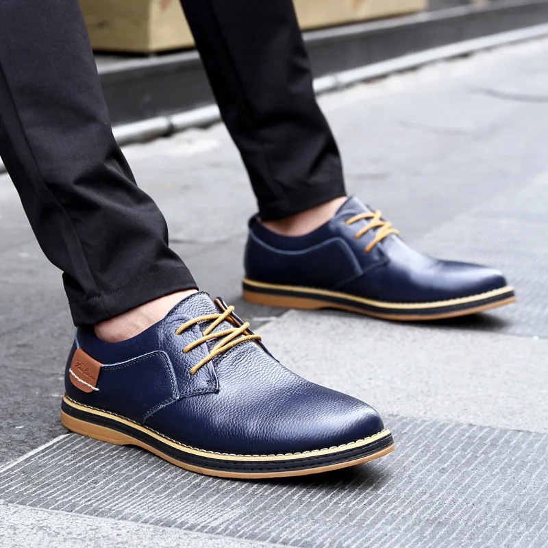 Vīriešu Oxford audums, ādas kleita, kurpes, Mežģīnes-up dzīvoklis kurpes Vīriešu elpojošs ikdienas apavi Moderns vīriešu kurpes, Liela izmēra 38-48