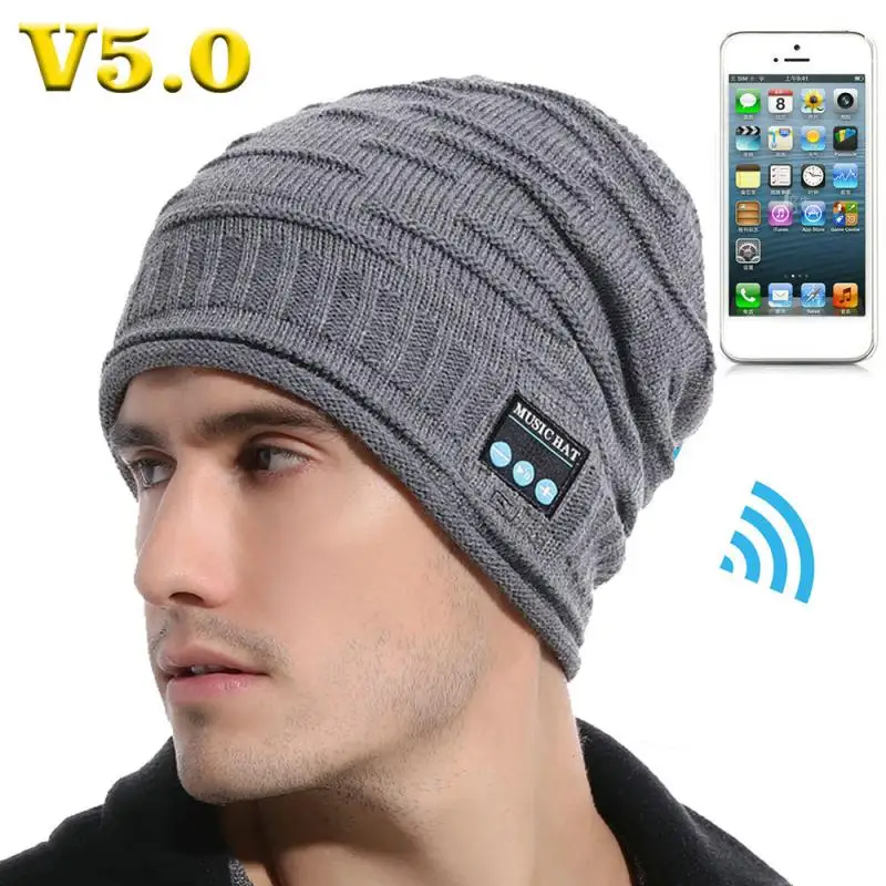 Ziemas Siltā Bluetooth 5.0 Klp Bezvadu Austiņas Beanie Darbojas Cepuri Sporta Cepurīte Ar Austiņas Skaļruni, Mikrofons