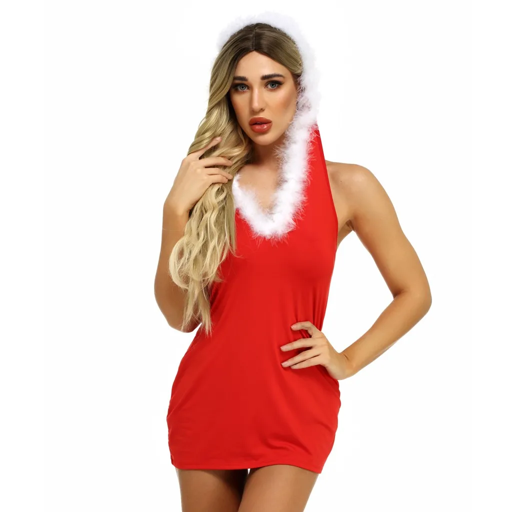 Ziemassvētku Sarkanā Seksa Tērpi Apakšveļa Sexy Hot Erotiska Apakšveļa Sievietēm Backless Babydoll Nightdress Sexy Apakšveļa Dzimuma Apģērbu #g1