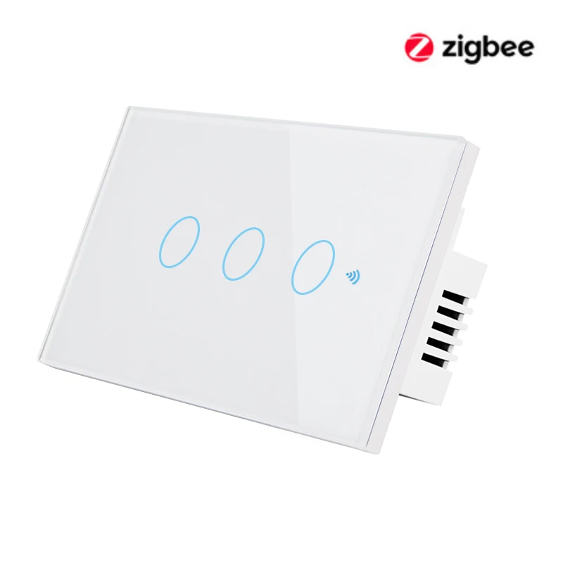 Zigbee smart touch switch tīkla savienojumu Tuya APP kontroles nav neitrāla, stieple 1\2\3gang AC110V 220V sienas gaismas sensors slēdzis