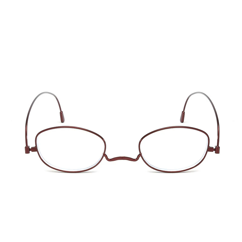 Zilead Portatīvo Anti Zilā Gaisma Lasīšanas Brilles Sievietēm un Vīriešiem Metāla Maza Kadru Presbyopic Brilles Ar Lietu+1.0 līdz+4.0