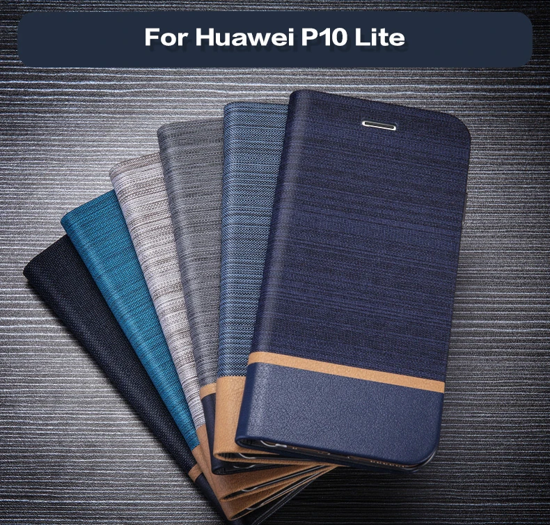 Ādas Tālruni Gadījumā, Huawei P10 Lite Uzsist Grāmatu Gadījumā Mīksto Tpu Silikona Vāciņu Atpakaļ Par Huawei P10 Lite Biznesa Kartes Slots Gadījumā