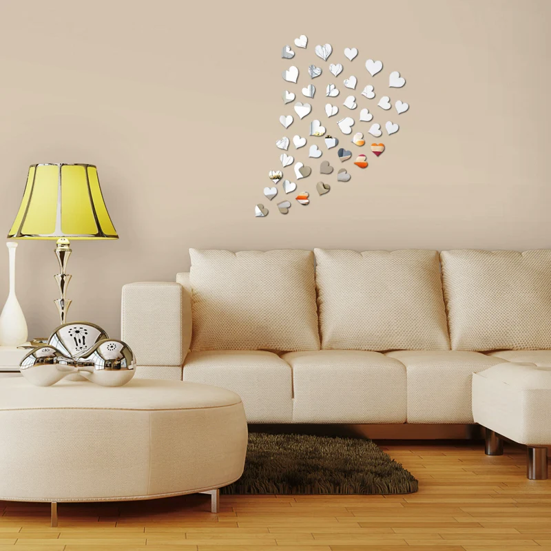 īpašais piedāvājums diy sienas uzlīmes, Mēbeles dzīvojamā istabā modeli akrila spoguļa uzlīmes mūsdienu dīvāns fona izmantot mājas dekorēšanai