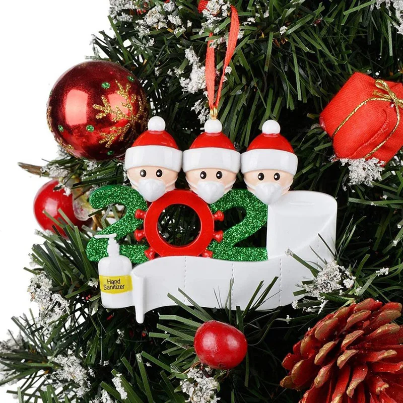 Īpašās Jaunā Gada DIY Uzvārds Svētību Ziemassvētku Eglīte Karājas Kulons Ornaments Ar Masku Rokas Dezinficē Roll Papīra Apdare