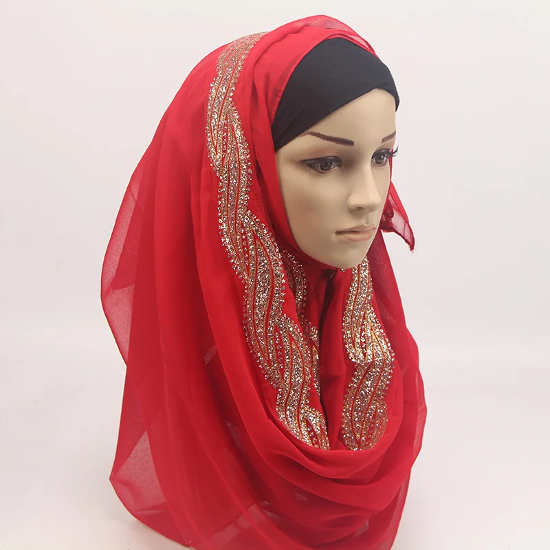 1 gab Sieviete tīrtoņa krāsu shinny SPĪGUĻI, Vizuļi šifona, zīda tautas šalles muffler galvu hijab vasaras musulmaņu šalli/lakatu