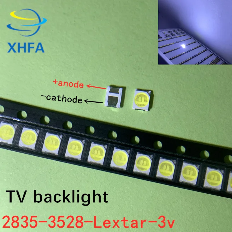 1000PCS Sākotnējā LEXTAR 2835 3528 1210 3 V 1w-2W SMD LED Remonts TV Apgaismojums Auksti balts LCD displeja Apgaismojums LED