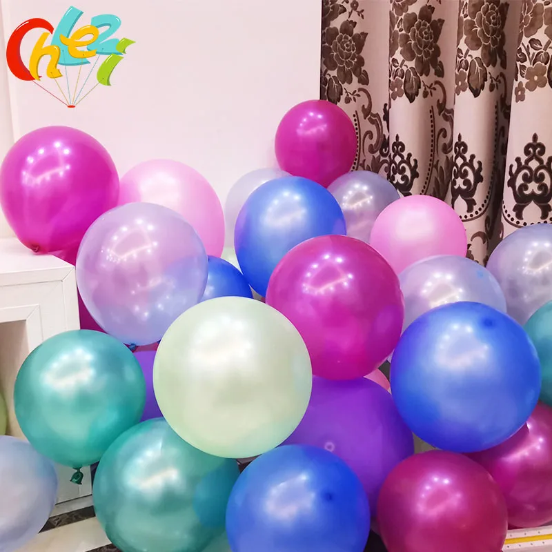 100gab 10 collu 1g Pērle Lateksa Baloni Laimīgs, Dzimšanas dienas svinības, Kāzu Dekorēšana Balonu baby duša, Bērnu Rotaļu Gaisa Bumbiņas Globos