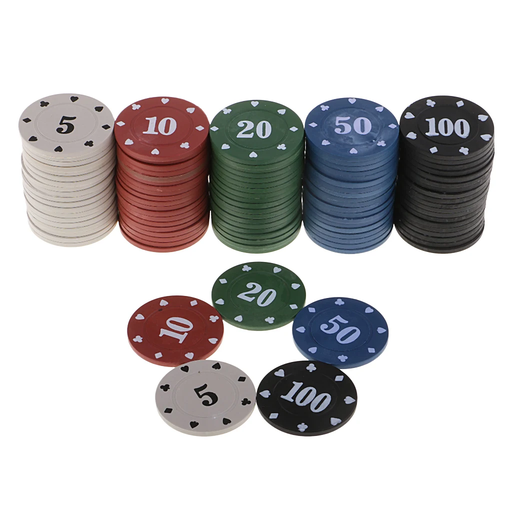100gab Texas Poker Mikroshēmu Skaitīšanas Bingo Mikroshēmas Komplekti, Kazino, Izklaides Piederumi, Kārtis, galda Spēles