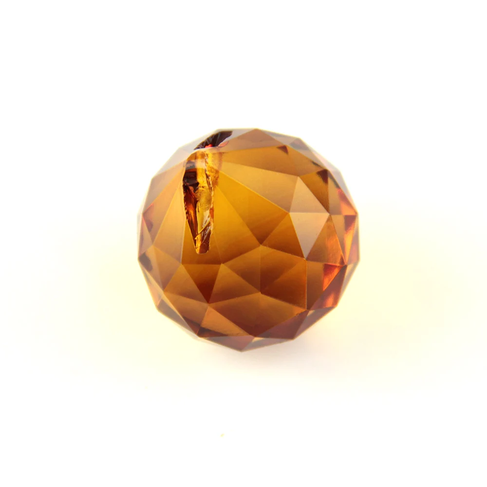 15mm-40mm Amber Crystal Apgaismojums Kulons Bumbiņas Lustra Daļas Prizmas Kāzu Dekorēšana