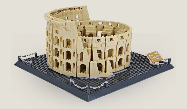 1758pcs Arhitektūru Pilsētas Itālija Romas Kolizejs Celtniecības Bloki Komplekti, Ķieģeļu Klasiskās Pilsētas Panorāmu Modelis Bērniem Rotaļlietas Bērniem