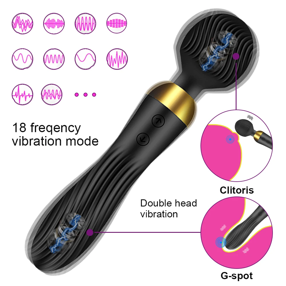 18 Ātrumi Spēcīgs Vibrators, Dildo AV Burvju Nūjiņu, G-Spot Massager Seksa Rotaļlietas Sievietēm, Pāriem Klitoru Stimulēt Preču Pieaugušajiem