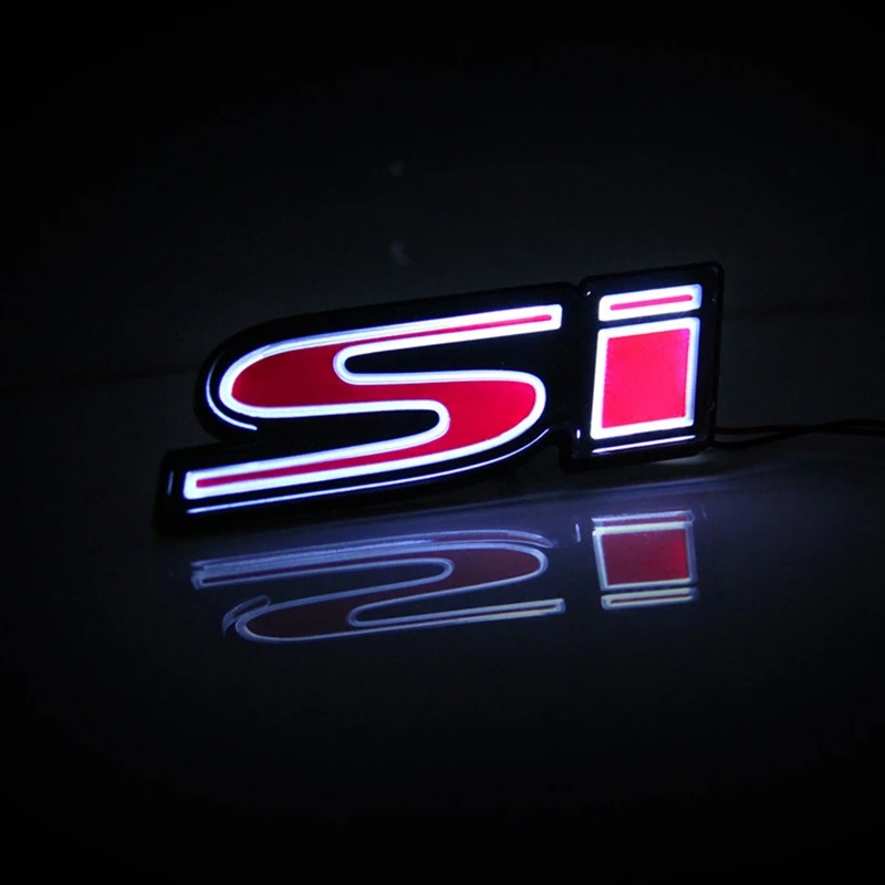 1X Si Logo Automašīnas Priekšējā Pārsega Restes Emblēma LED Gaismas Honda CIVIC SPIRIOR Utt