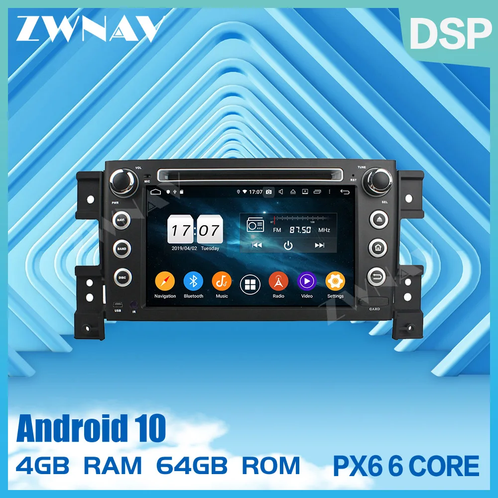 2 din IPS ekrāns, Android 10.0 Auto Multimedia player Suzuki Grand Vitara 2005-2013 radio stereo WiFi GPS navigācijas vienības vadītājs