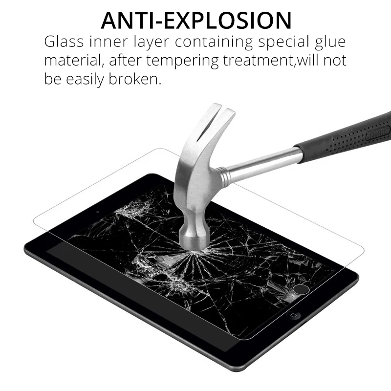 2 iepakojumi rūdīta stikla ekrāna aizsargs, lai iPad mini 1 2 3 4 5 7.9