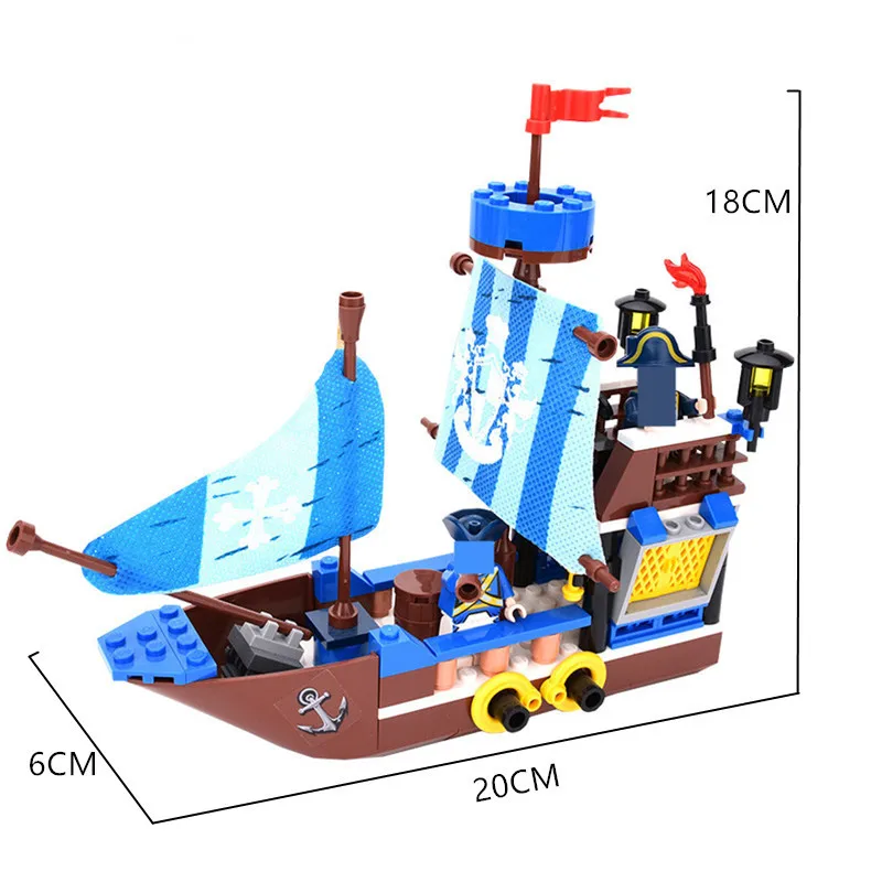 200Pcs Pirātu Cietoksnis Ķieģeļi Bounty Pirātu Kuģa Modelis DIY Būvniecība Celtniecības Bloki, Nosaka Izglītības Rotaļlietas bērniem