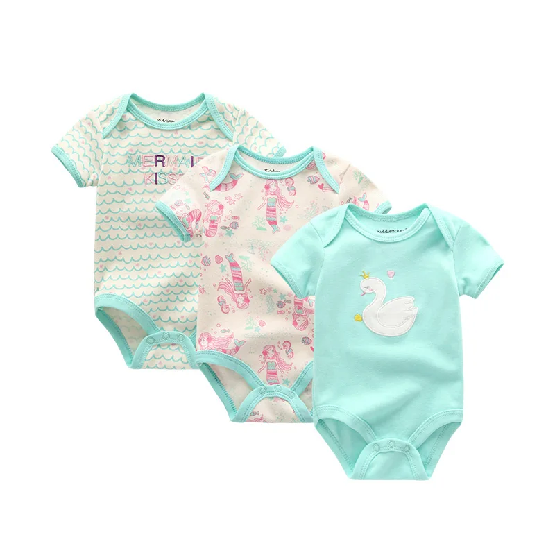 2019 3PCS/Daudz Baby Girl Apģērbu Unicorn Kombinezonus Puiku Drēbes Jaundzimušajam, Kokvilna 0-12M Meitenes, Zīdaiņu Apģērbs Roupas de bebe