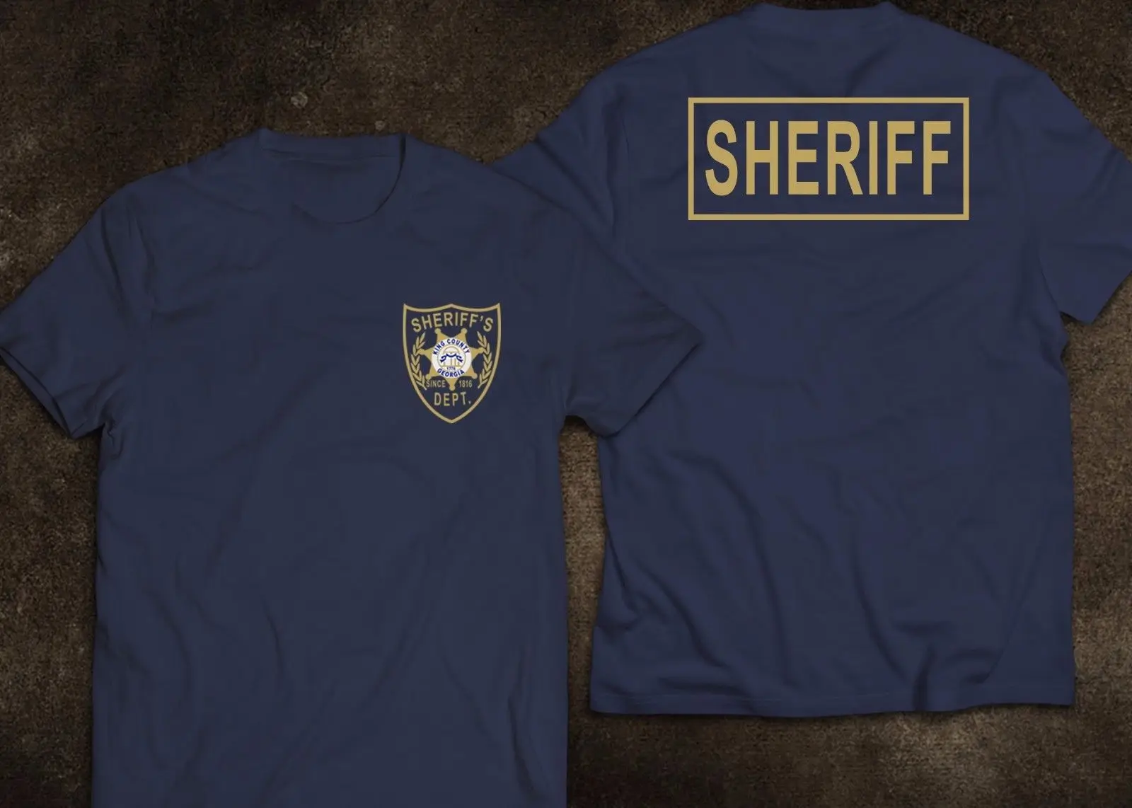 2019 Modes JAUNS Šerifs King County Gruzijas Policijas Amerikas savienotās Valstis Walking Dead T-Krekls, t-veida krekls
