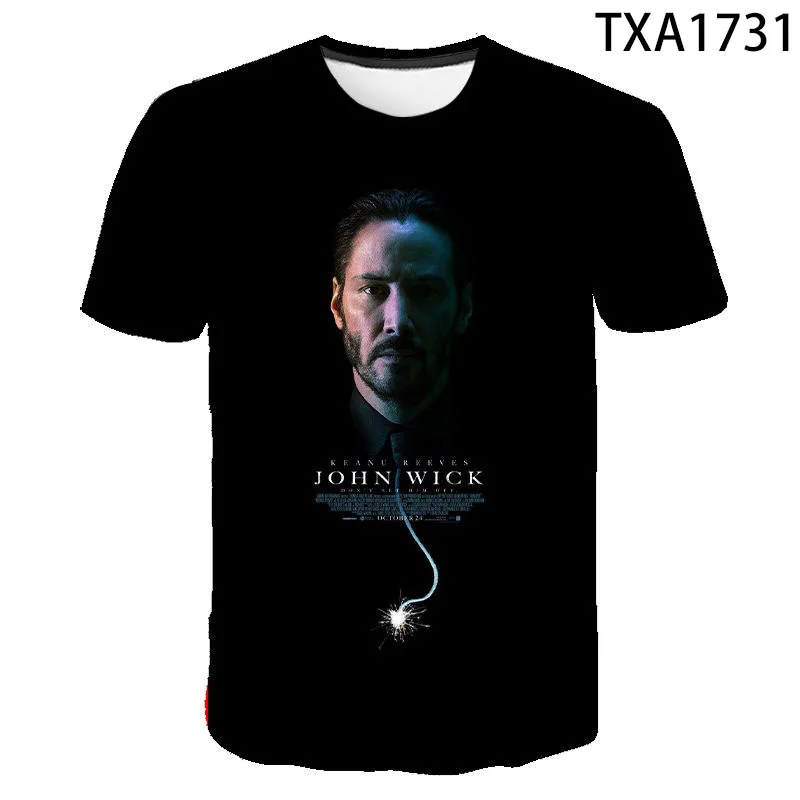 2020. gada Vasaras Jāņa Dakts, 3D Druka, T-kreklu apdruka Vīriešu Sieviešu Bērnu Īsām Piedurknēm Keanu Reeves Atdzist Filmu T Krekls Atdzist Streetwear Topi Tee