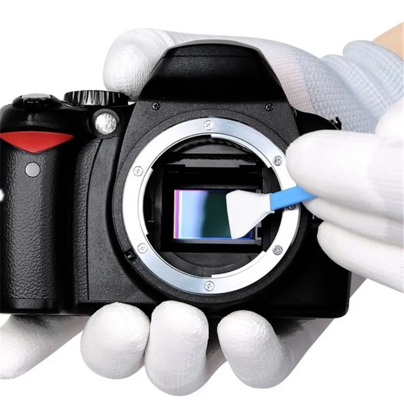 20Pcs DSLR Kameras Sensora Tīrīšanas Uztriepes Komplekts Digitālās Fotokameras Objektīva tīrīšanas šķidrumā Irbulīti Nikon Canon Fotokameras