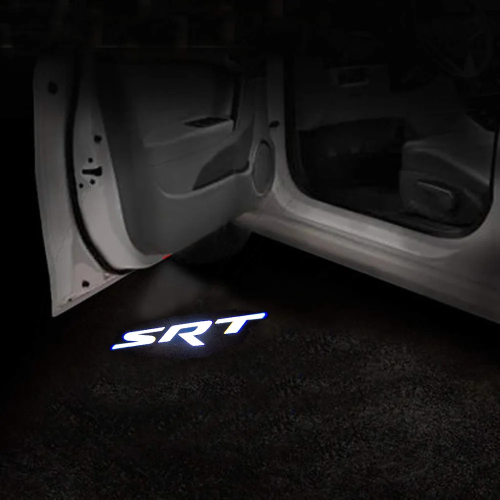 2gab Automašīnas Durvis Logo Gaismas LED Garu Ēnu Emblēmu Projektoru Dodge Challenger SRT Scat Pack Dēmons Lādētāju Hellcat RT Super Bišu