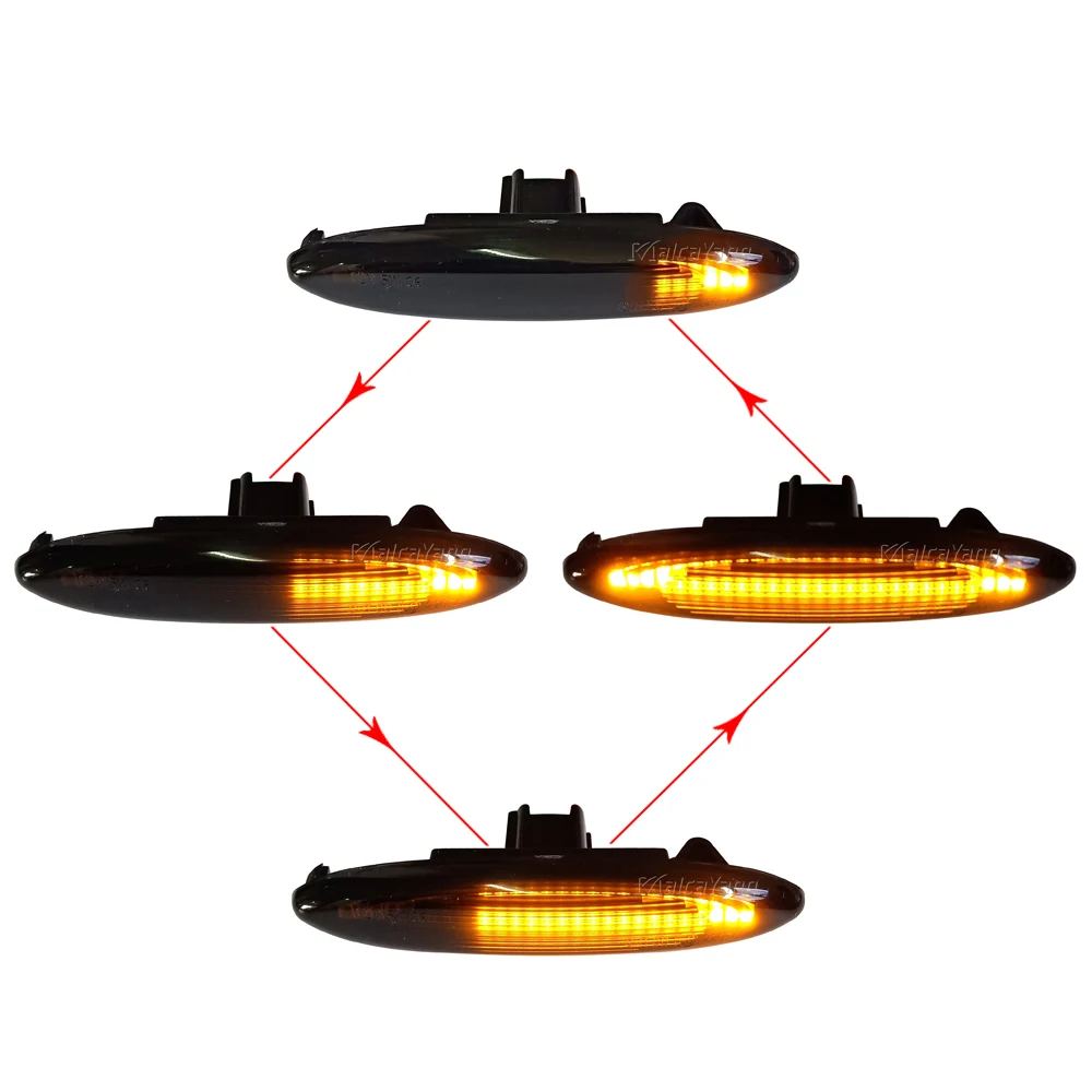 2gab LED Sānu Gabarītlukturi Plūst Ūdens Pagrieziena Signāla Indikatora Lampas Blinker Par Lexus IS250 IS350 SC430 ES350