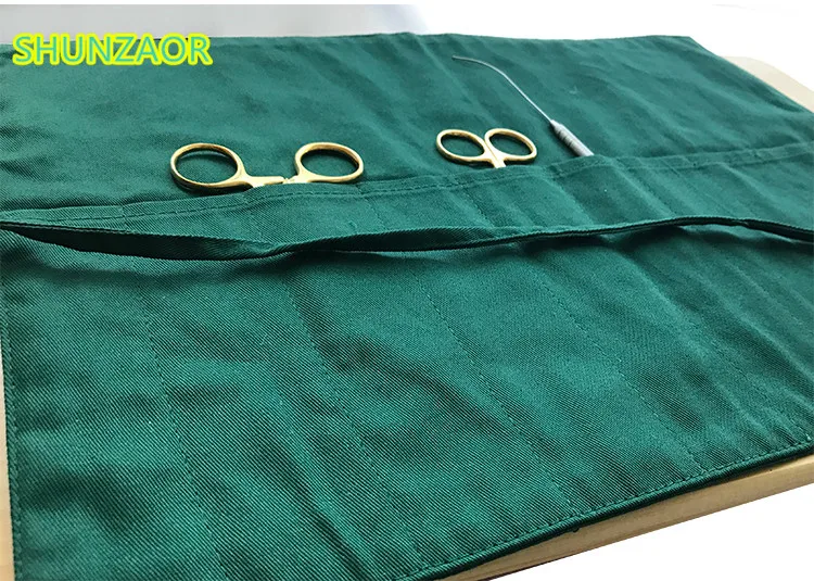 30 cm*40cm vienu audums dubultā rinda 10 režģi, šūšanas praksi ķirurģijas instrumentu soma medicīnas students, lietošanas medicīnisko materiālu