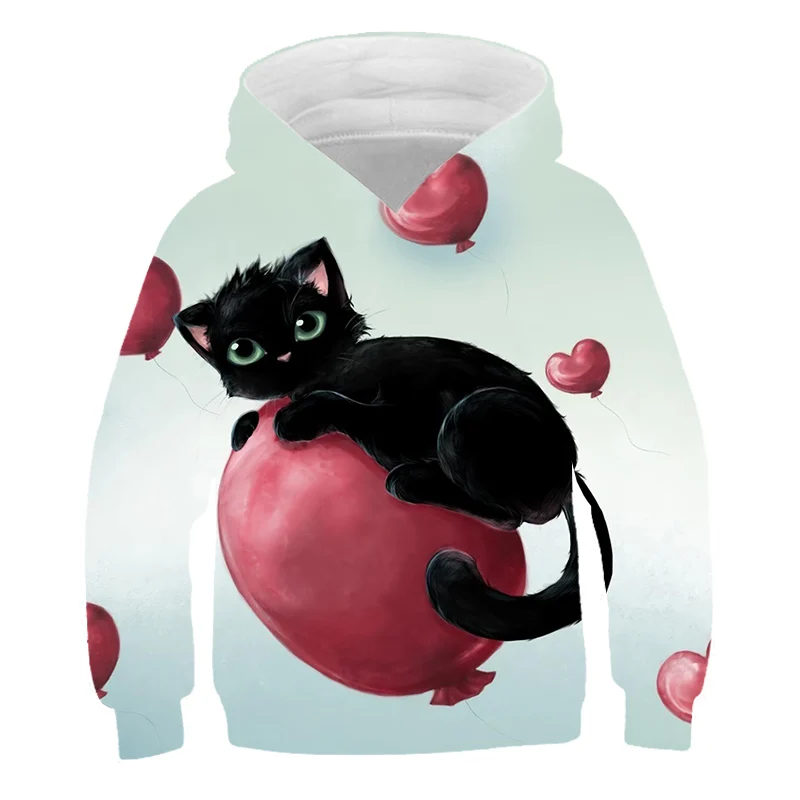 3D baby zēnu drēbes Hoodies Meitenēm Sveiki Kaķis Peli sporta Krekls rudens gadījuma Harajuku Kawaii garām piedurknēm atdzist Topi iela