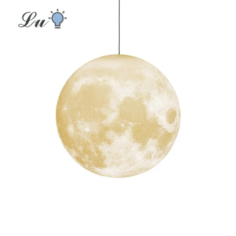 3D Drukas Mēness Piekariņu Gaismas LED Viesistaba, Guļamistaba Dekorēšana Karājas Lampa E27 Bērnu istabas Kulons Lampas, Restorāns, Apgaismes iekārtas