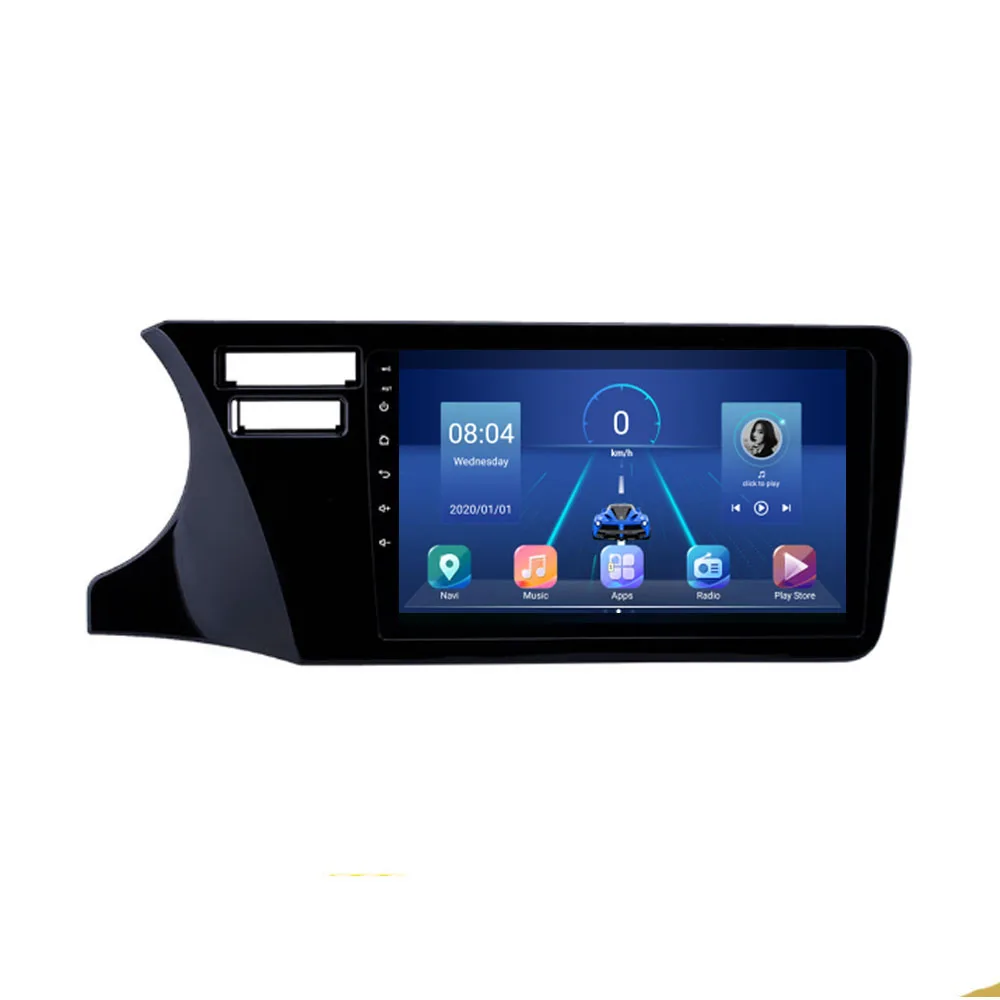 4G LTE Android 10.1 Honda Fit Pilsētas 2016 2017 Kreisajā Braukšanas Multivides Stereo Auto DVD Atskaņotājs Navigācija GPS Radio